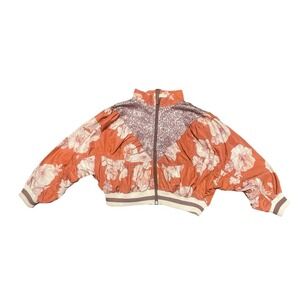 Mia Joy Floral Sequined Cropped Girl's Jacket Lightweight Blazer Full Zip 7Y